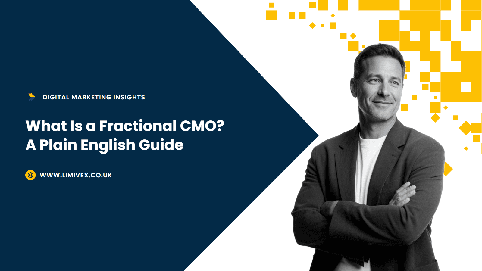Cover graphic for the guide: what is a fractional CMO