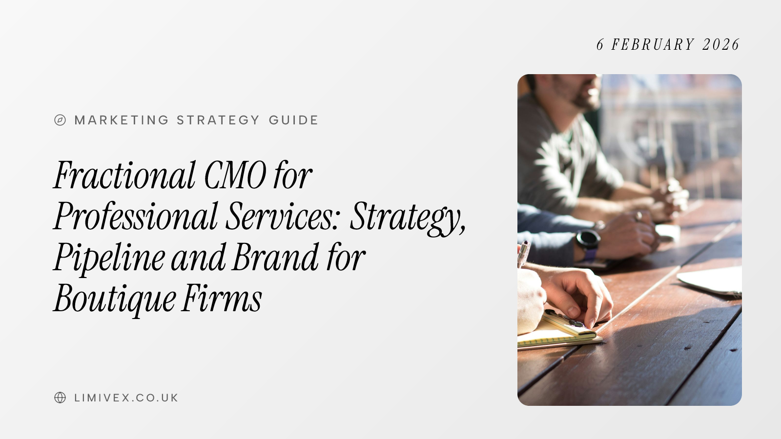 Fractional CMO for Professional Services: Strategy, Pipeline and Brand for Boutique Firms